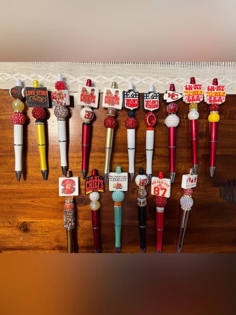 Taylor Swift and Travis Kelce Beaded Focal Pens!
